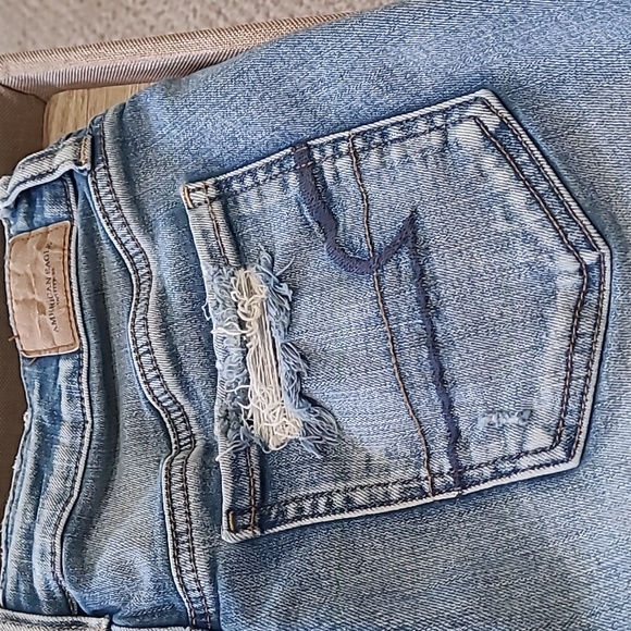 AE Shortie High Rise Shorts Crochet Pockets Size 4 - Picture 5 of 10